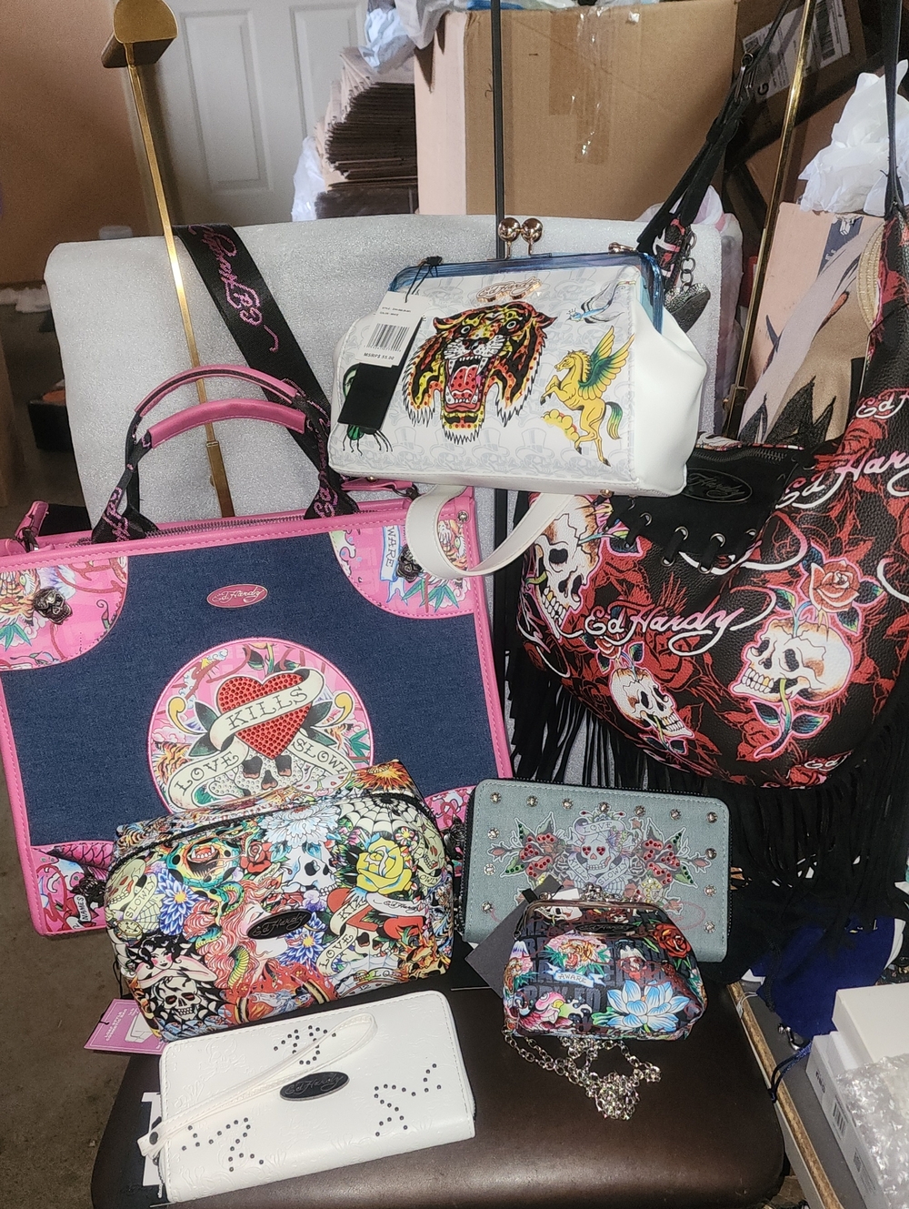 Ed Hardy Sellers Bundle Of 7 All New No Call Outs 625$ Retail